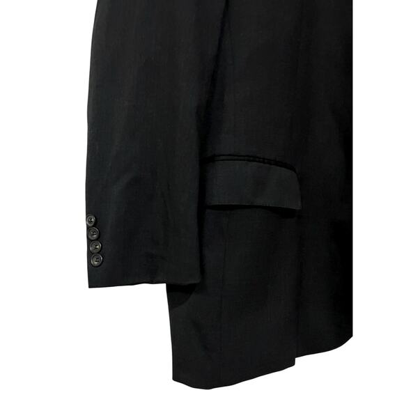 Hart Schaffner Marx Blazer Suit Coat Jacket Black Wool 52L Long Made in USA - Picture 4 of 9